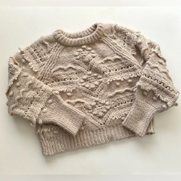 ZARA KNIT POMPOM SWEATER NWT Size S - Picture 3 of 5